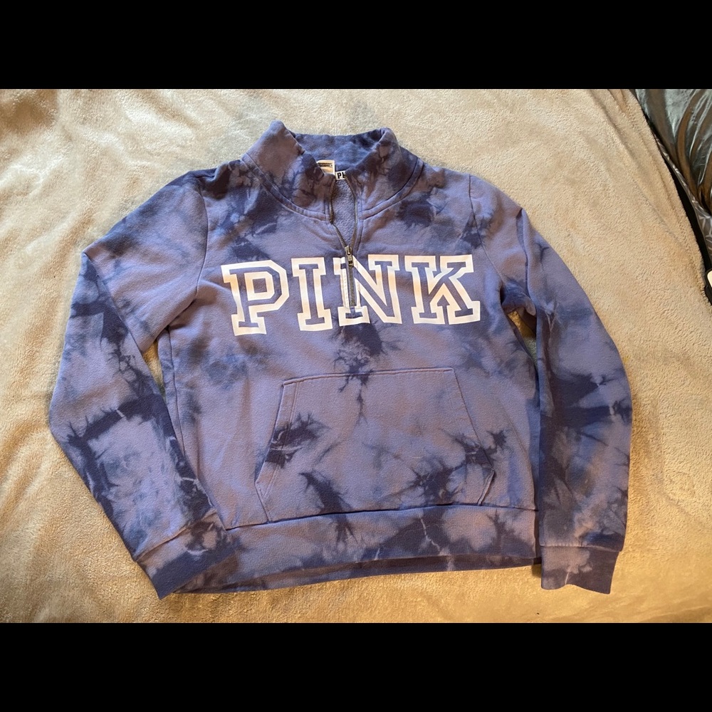 Pink Victoria secret half zip up pullover